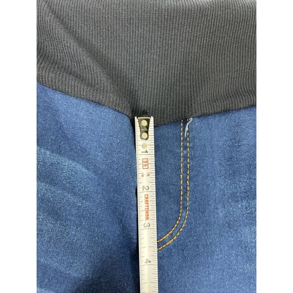 JNINI Fashion Maternity Adjustable Band Skinny Ankle Blue Jeggings Womens SZ XL - Picture 7 of 16